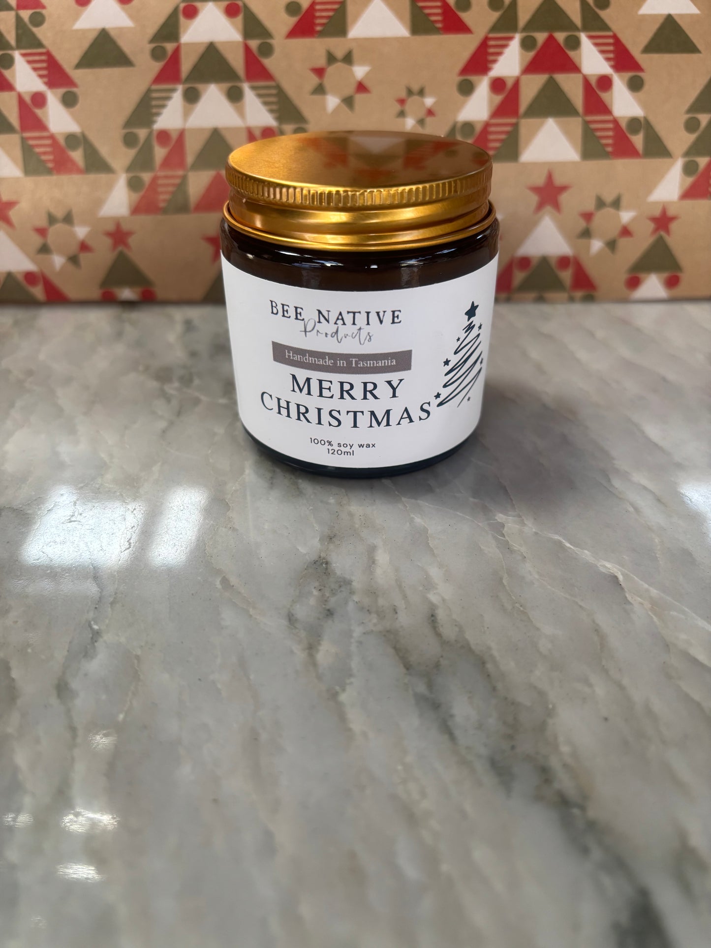 Merry Christmas natural soy candle