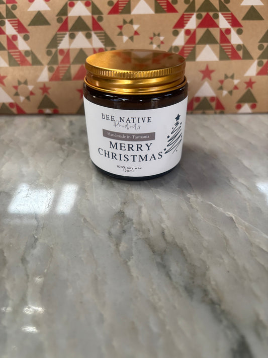 Merry Christmas natural soy candle