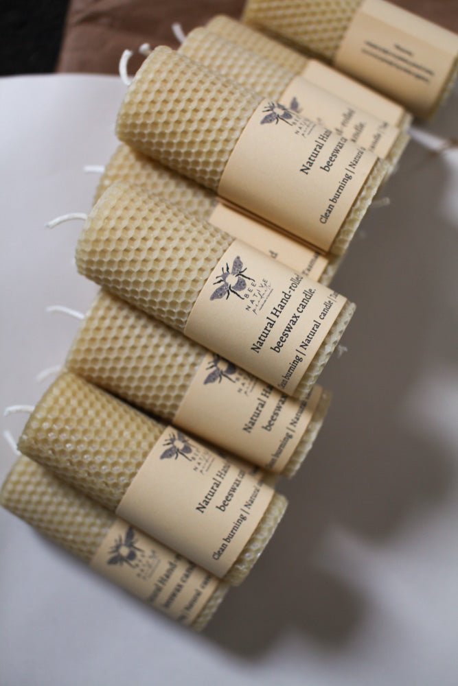 Beeswax rolled candles - Bee Native