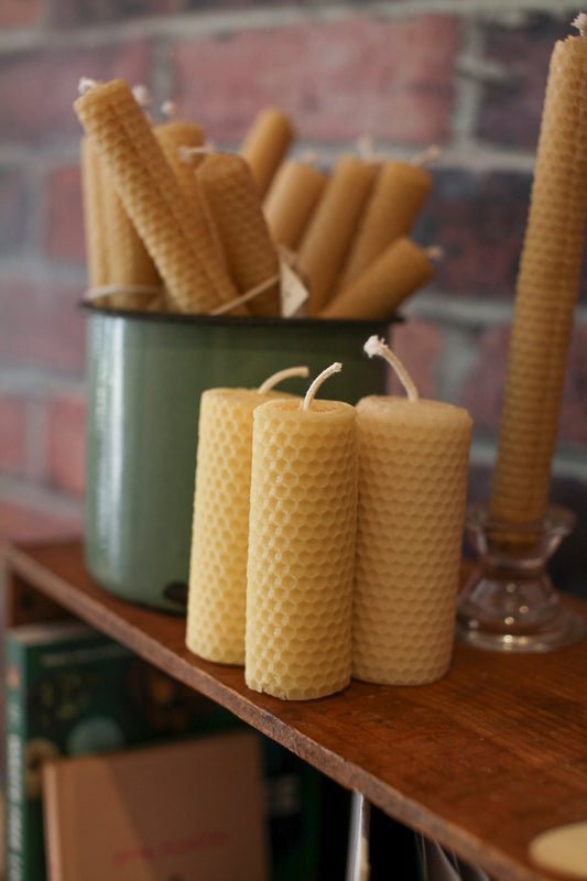 Beeswax rolled candles - Bee Native