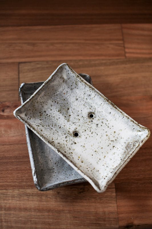 Glazed Ceramic Soap Tray - Bee Native