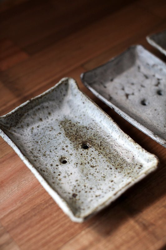 Glazed Ceramic Soap Tray - Bee Native