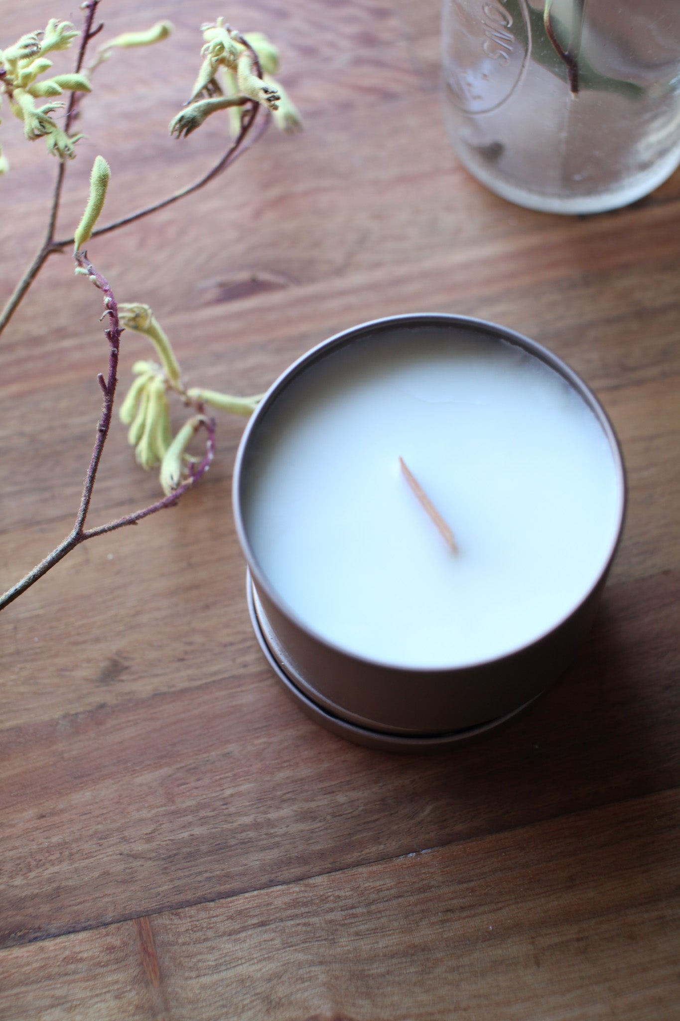 Lemongrass and lime - gold tin candle - Bee Native