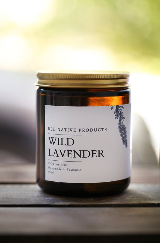 Wild lavender soy candle - Bee native products